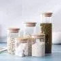 Glass Storage Bottles Food Canister For Kitchen Containers Jar With Lid Box Spice Tea Vacuum Caps Sugar Bowl Container,65X120Mm Glass Storage Bottles Food Canister For Kitchen Containers Jar With Lid Box Spice Tea Vacuum Caps Sugar Bowl Container,65X120Mm