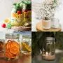 KAMOTA Glasbehälter 12 oz mit Standardverschlüssen und Bändern, ideal für Marmelade, Honig, Hochzeitsschmuck, Duschgeschenke, Babynahrung, DIY Magnet Gewürzbehälter, 20 Stück, 30 weiße Etiketten enthalten