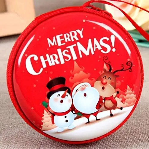 Mini Dose Metallschublade Weihnachts-Münzenbehälter Ohrringe Kopfhörer Aufbewahrungsdose für Kinder Weihnachtsbaum Süßigkeitenbox