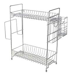 Alalaso 2 Storey Rack Kitchen Bathroom Countertop Storage Storage Box Seasoning Jar Rack