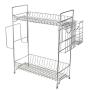 Alalaso 2 Storey Rack Kitchen Bathroom Countertop Storage Storage Box Seasoning Jar Rack