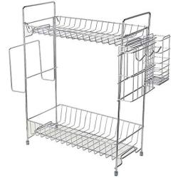 Makkalen 2 Storey Rack Kitchen Bathroom Countertop Storage Storage Box Seasoning Jar Rack
