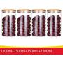 Yl Ly Glass Storage Jars Transparent Sealed Jar Honey Food Kitchen Storage Box Bamboo Cover Diameter 10Cm Storage Jar 4 Piece Set 1500Ml4