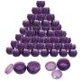 Beauticom 48 Pieces 10G/10ML Purple Frosted Container Jars with Inner Liner for Homemade Moisturizers, Lotions, Skin Care Products - BPA Free