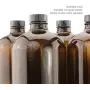 32-Ounze Bernstein Kombucha Growler-Flaschen (4er-Pack); 1 Liter Boston Runde Glasflaschen mit 6 Polykon Phenol Gummistopfen für die Hausbrauerei