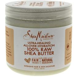 Shea Moisture 100% Raw Shea Butter Intensive Hair & Skin Moisture for Unisex - 15 oz Oil.