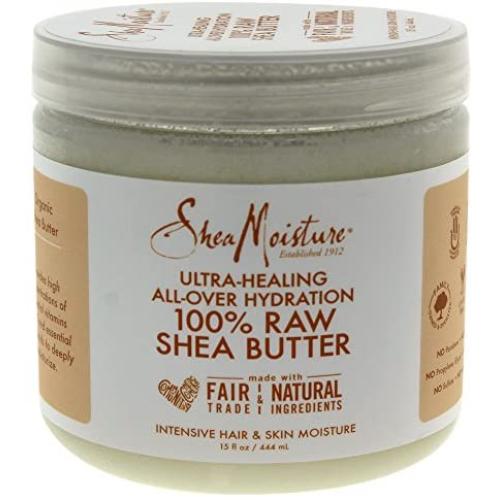 Shea Moisture 100% Raw Shea Butter Intensive Hair & Skin Moisture for Unisex - 15 oz Oil.
