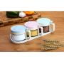 TNKML Kitchen Glass Seasoning Jar Storage Bottle Set With Lid Transparent Glass Seasoning Jar Salt Shaker Sugar Bowl Kitchen Supplies Seasoning Container