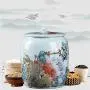 HIZLJJ Cereal Dispensers Vintage Cookie Jar - Sweet Cookie Jar | Reactive Glaze Inspired Cookie Jar | Farmhouse Look - Storage for Flour, Sugar, Tea, Coffee, Cookies, and Candies (Size : S)