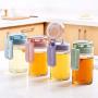 Kitchen Food Storage Jar Airtight Food Storage Kitchen Glass Jar Moisture-Proof Home Multi-Purpose Jam Bottle Cruet Glass Transparent Oil Pot Vinegar Pot Soy Sauce Bottle (Color : Blue)