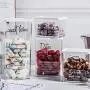 Square Plastic Jars for Kitchen & Household Storage of Dry Goods Nut Snack Spices and More Square Plastic Jars for Kitchen & Household Storage of Dry Goods Nut Snack Spices and More