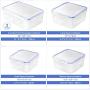 Hemoton 4PCS Food Storage Containers with Lids Plastic Containers Set for Dishwasher Microwave Freezer Safe