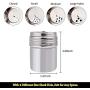 JUSTDOLIFE Spice Bottles Stainless Steel Seasoning Bottles Kitchen Accessary with Rotatable Shaker Top 3PCS