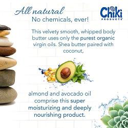 Whipped Body Butter by Chiki Buttah – Organic All Natural Moisturizing and Nourishing Cream – Lavender Mint Scent, 2 oz Jar