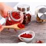 Glass Food Storage Containers with Lids Set of 4 Mini Kitchen Canisters Airtight Honey Pot