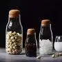 Bouteille en verre résistante à la chaleur pour stockage lait jus café épices sucre thé café bouchon en liège pot en verre Bouteille en verre résistante à la chaleur pour stockage lait jus café épices sucre thé café bouchon en liège pot en verre