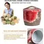Ceramic Rice Bucket Kitchen Storage Bucket Grain Container Flour Bucket Storage Tank Ceramic Jar (Color : Red, Size : 32x32x33cm) Ceramic Rice Bucket Kitchen Storage Bucket Grain Container Flour Bucket Storage Tank Ceramic Jar (Color : Red, Size : 32x32x33cm)