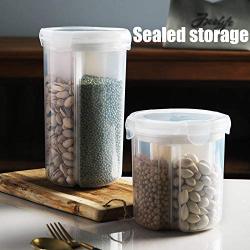 Weoto Kitchen Storage Jar, Sealed Food Storage Containers Snacks Pantry, Anti-Moisture Sorting Grids Jars for Home, Kitchen