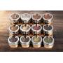 Nellam Magnetic Spice Jars - Kitchen Storage Containers Pantry Rack Organizer - Stainless Steel Airtight Tins for Stack on Fridge to Save Counter & Cupboard Space (Set of 24 PCS - Gold)
