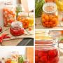 fang zhou 4Pcs Food Storage Containers Canisters Sets with Silicone Sealing Ring and Stainless Steel Buckle, Lead-Free Glass Vacuum Seal Jars Can Store Milk Powder