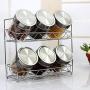Kitchen glass storage jar set,Sealed cans seasoning box Seasoning jars Seven sets of tea storage bottle Configuration rack-B
