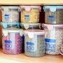 Plastic Storage Jars Food Storage Bottle Leakproof Sealed Kitchen Storage Box Rodalind