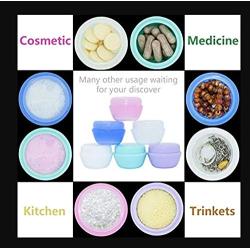 12PCS 5ml / 5g Mixed Color Empty Plastic Cosmetic Makeup Jars Pot Sample Containers Bottle For Face Cream Eye Shadow Storage Lip Balm Eye Nail Art Travel Box