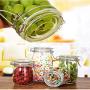 1 Piece Glass Storage Bottles Jars With Lid Large Capacity Honey Candy Jar Kitchen Container Sealed With Cover,250Ml