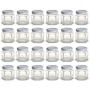 1.5 oz Hexagon Mini Glass Jars with White Lids and Labels (Pack of 24)