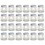 1.5 oz Hexagon Mini Glass Jars with White Lids and Labels (Pack of 24)