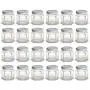 1.5 oz Hexagon Mini Glass Jars with White Lids and Labels (Pack of 24)