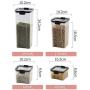 Food Storage Container With Lids,Transparent,Stackable Food Storage Containers With Airtight Lids,Cereal Storage Container Set With Bilateral Lock Buckle,Save Space,Durable,700ML