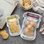 10pcs/lot Reusable Mason Jar Bottles Bags Nuts Candy Cookies Bag Fresh Food Storage Bag Snacks Zipper Sealed Kitchen Organizer,10 pieces