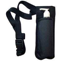 TOA Single Bottle Holster Adjustable Strap w/ 6oz Bottle for Massage Oil, Lotion, Cream