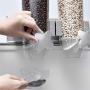 Kitchen Sealed Cereal Dry Food Storage Cans Boxes Household Snacks Melon Seeds Nuts Candy Dispenser (Color : Double cup black)