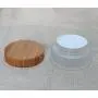 2 Pcs Empty Upscale Refillable Frosted Glass with Bamboo Lid Cosmetic Jar Bottle Storage Container for Cream Ointments (30 ML/1oz) 2 Pcs Empty Upscale Refillable Frosted Glass with Bamboo Lid Cosmetic Jar Bottle Storage Container for Cream Ointments (30 ML/1oz)