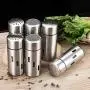 Edelstahl Gewürzebehälter Set – 2 Gewürzbehälter, Würze, Pfefferpulver Behälter für Küche (Farbe: C)