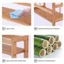 Ufine 2 Tier Bamboo Spice Rack Organizer Kitchen Countertop Storage Shelf Free Standing Holder Under Cabinet Bathroom for Various Bottles, Jars, Space Saving