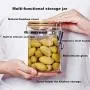 Storage Bottles Glass Container With Lid For Spices Confectioner Food Sundries Tea Coffee Sugar Sealed Kitchen Jar 600mlB151 Storage Bottles Glass Container With Lid For Spices Confectioner Food Sundries Tea Coffee Sugar Sealed Kitchen Jar 600mlB151