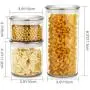 Lot de 3 Pots en Plastique Transparent avec Couvercles en Acier Inox – Contenants pour Épices, Herbes, Denrées Secs, Arachides, Bonbons et Poudres Lot de 3 Pots en Plastique Transparent avec Couvercles en Acier Inox – Contenants pour Épices, Herbes, Denrées Secs, Arachides, Bonbons et Poudres
