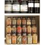 SpiceLuxe Premium Spice Jar Set -14 Empty Square Glass Jars, Black Metal Airtight Lids, 100 Spice Labels, Easy Pour Funnel, and Shaker Tops - Decorative Containers Organize Your Spice Rack or Pantry