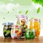 1 Piece Glass Storage Bottles Jars With Lid Large Capacity Honey Candy Jar Kitchen Container Sealed With Cover,500Ml