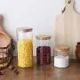 Owlhouse Storage Sealed Cans, Glass Seal Container Storage Containers, Vacuum Sealed Container with Cantilever Lid, Food Jar Canisters Tanks for Tea Yogurt, Snacks, Coffee Beans
