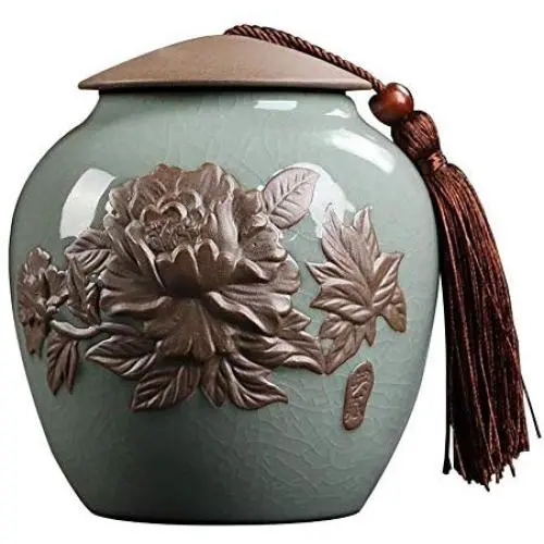 Funeral Urn Cremation Urns Adults Children Pet Ashes Storage Jar Ceramic Material Sealed Against Moisture