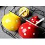 Ceramics Dot Sugar Salt Pepper Storage Jar Seasoning Pot with Lid And Spoon Ceramics Dot Sugar Salt Pepper Storage Jar Seasoning Pot with Lid And Spoon