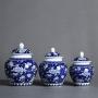 Funeral Urn Cremation Urns For A Small Amount Of Human Ashes Portable Storage Tank Blue And White Porcelain Material