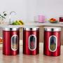 Liveday 1/3Pcs Multifunction Tea Coffee Sugar Storage Canisters Jars Pots Kitchen Container Tins Durable