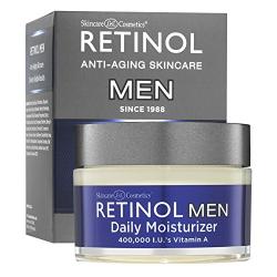 Retinol Men’s Daily Moisturizer – The Original Retinol Moisturizing Cream Made For A Man’s Skin – Anti-Aging Benefits of Exfoliating Vitamin A & Deep Hydration For Healthier, Younger Looking Skin