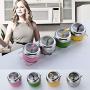 Spice Boxes Cooking Tools Colorful Apple Shape Kitchen Accessories Stainless Steel Seasoning Box Spice Jar Storage Containers Condiment bottles (Color : Pink)