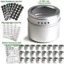 24 Boîtes à Épices Magnétiques & 2 Types d'Étiquettes à Épices, Authentique par Talented Kitchen. 24 Récipients de Rangement à Épices, avec Couvercle Fenêtre et Versage. 113 Adhésifs Transparents & 126 Étiquettes Tableau Blanc. Support Magnétique sur Réfr 24 Boîtes à Épices Magnétiques & 2 Types d'Étiquettes à Épices, Authentique par Talented Kitchen. 24 Récipients de Rangement à Épices, avec Couvercle Fenêtre et Versage. 113 Adhésifs Transparents & 126 Étiquettes Tableau Blanc. Support Magnétique sur Réfr